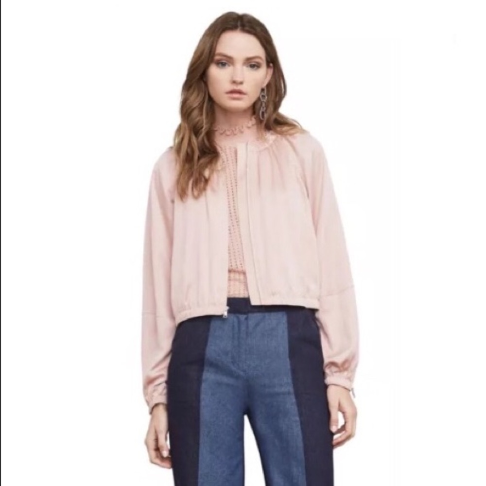 NWT BCBGMAXAZRIA Silky Blush Pink Jacket